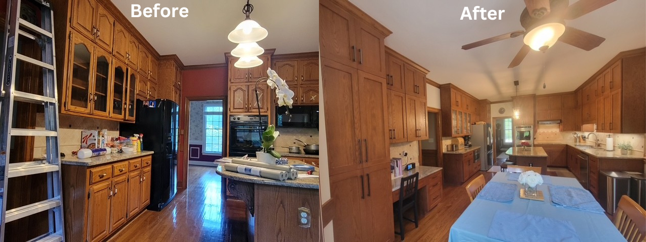 Stain cabinets in Charlotte NC to Enhance Natural Wood Grain
